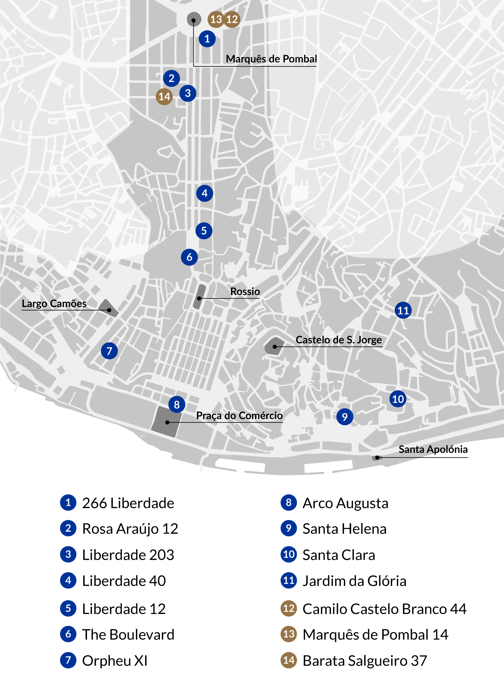 Mapa Case Study Zona Histórica de Lisboa